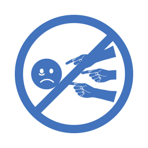 blue bullying icon